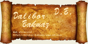 Dalibor Bakmaz vizit kartica